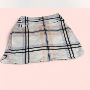 Lady Hagen Plaid Skirt - White, Pink, and Black